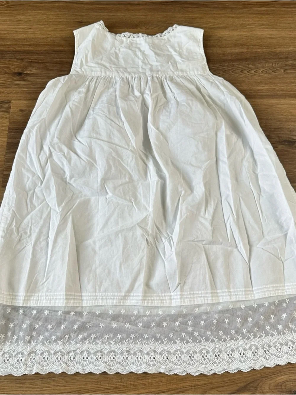 Eileen West Nightgown Small White 100% Cotton Floral Embroidery Night Shirt - Picture 11 of 11
